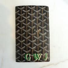 goyard passport holder with initials